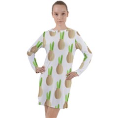 Succulent Vases  Long Sleeve Hoodie Dress by ConteMonfrey