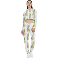 Succulent Vases  Cropped Zip Up Lounge Set by ConteMonfrey