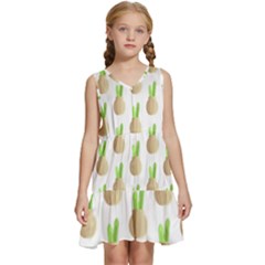 Succulent Vases  Kids  Sleeveless Tiered Mini Dress by ConteMonfrey