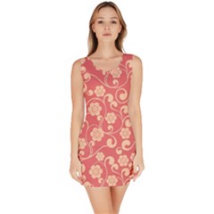 Pink Floral Wall Bodycon Dress by ConteMonfrey