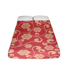 Pink Floral Wall Fitted Sheet (full/ Double Size) by ConteMonfrey