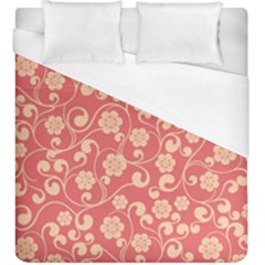 Pink Floral Wall Duvet Cover (king Size) by ConteMonfrey