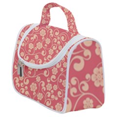 Pink Floral Wall Satchel Handbag by ConteMonfrey