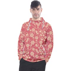 Pink Floral Wall Men s Pullover Hoodie by ConteMonfrey