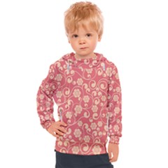 Pink Floral Wall Kids  Hooded Pullover by ConteMonfrey