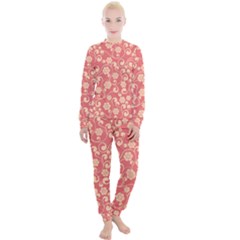 Pink Floral Wall Women s Lounge Set by ConteMonfrey