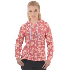 Pink Floral Wall Women s Overhead Hoodie