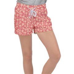 Pink Floral Wall Velour Lounge Shorts