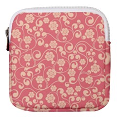 Pink Floral Wall Mini Square Pouch by ConteMonfrey