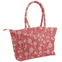 Pink Floral Wall Canvas Shoulder Bag View2