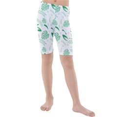 Green Nature Leaves Draw   Kids  Mid Length Swim Shorts by ConteMonfrey