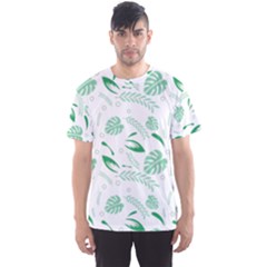 Green Nature Leaves Draw   Men s Sport Mesh Tee