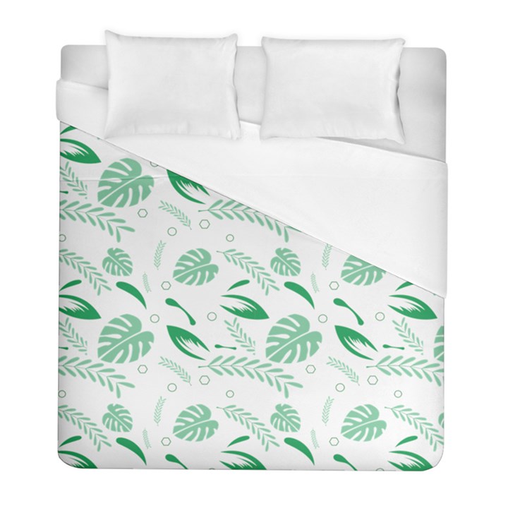 Green Nature Leaves Draw   Duvet Cover (Full/ Double Size)