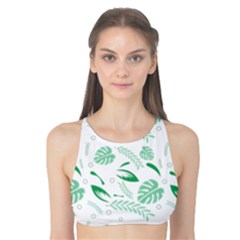 Green Nature Leaves Draw   Tank Bikini Top by ConteMonfrey