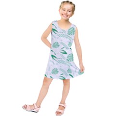 Green Nature Leaves Draw   Kids  Tunic Dress by ConteMonfrey