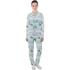 Green Nature Leaves Draw   Casual Jacket And Pants Set by ConteMonfrey