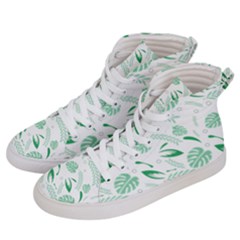 Green Nature Leaves Draw   Women s Hi-top Skate Sneakers by ConteMonfrey