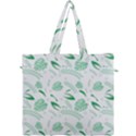 Green Nature Leaves Draw   Canvas Travel Bag View1