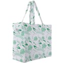 Green Nature Leaves Draw   Canvas Travel Bag View3