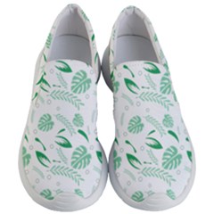 Green Nature Leaves Draw   Women s Lightweight Slip Ons by ConteMonfrey