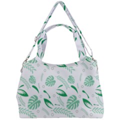 Green Nature Leaves Draw   Double Compartment Shoulder Bag by ConteMonfrey