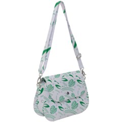 Green Nature Leaves Draw   Saddle Handbag by ConteMonfrey