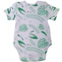 Green Nature Leaves Draw   Baby Short Sleeve Onesie Bodysuit View2