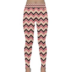 Geometric Pink Waves  Classic Yoga Leggings by ConteMonfrey