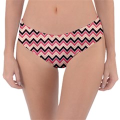 Geometric Pink Waves  Reversible Classic Bikini Bottoms by ConteMonfrey