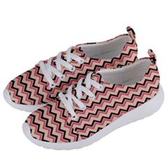 Geometric Pink Waves  Women s Lightweight Sports Shoes by ConteMonfrey