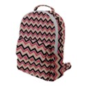 Geometric Pink Waves  Flap Pocket Backpack (Large) View1