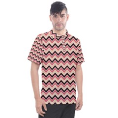 Geometric Pink Waves  Men s Polo Tee by ConteMonfrey