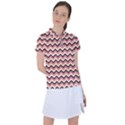 Geometric Pink Waves  Women s Polo Tee View1