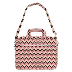 Geometric Pink Waves  Macbook Pro 16  Shoulder Laptop Bag by ConteMonfrey