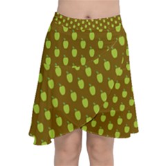 All The Green Apples  Chiffon Wrap Front Skirt by ConteMonfrey