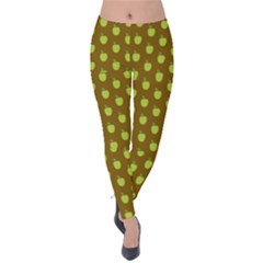 All The Green Apples  Velvet Leggings by ConteMonfrey