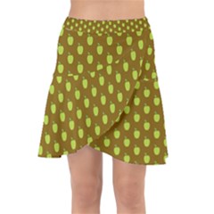 All The Green Apples  Wrap Front Skirt by ConteMonfrey