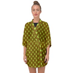 All The Green Apples  Half Sleeve Chiffon Kimono by ConteMonfrey