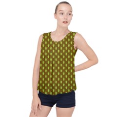 All The Green Apples  Bubble Hem Chiffon Tank Top by ConteMonfrey