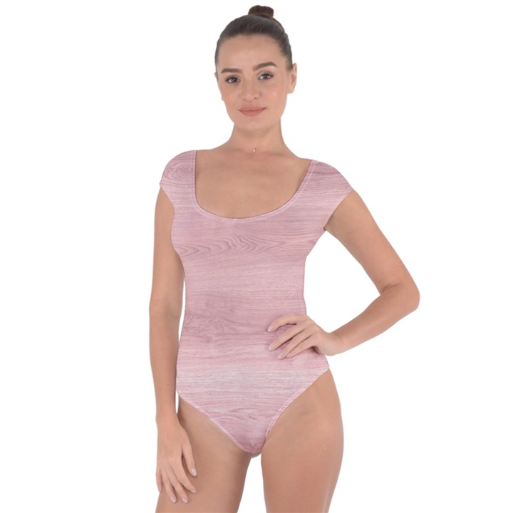 Pink Wood  Short Sleeve Leotard 