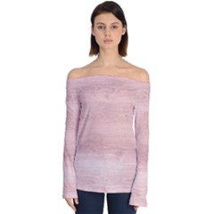 Pink Wood  Off Shoulder Long Sleeve Top by ConteMonfrey