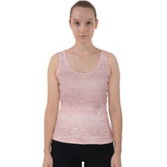 Pink Wood  Velvet Tank Top by ConteMonfrey