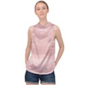 Pink Wood  High Neck Satin Top View1