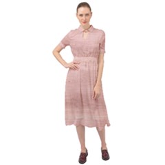 Pink Wood  Keyhole Neckline Chiffon Dress by ConteMonfrey