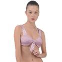 Pink Wood  Front Tie Bikini Top View1