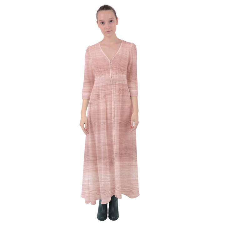 Pink Wood  Button Up Maxi Dress