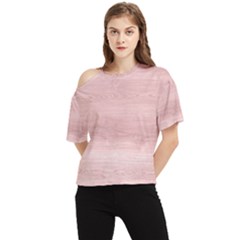 Pink Wood  One Shoulder Cut Out Tee by ConteMonfrey