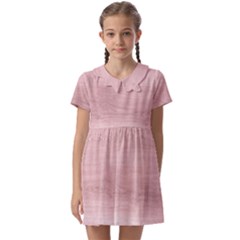 Pink Wood  Kids  Asymmetric Collar Dress by ConteMonfrey