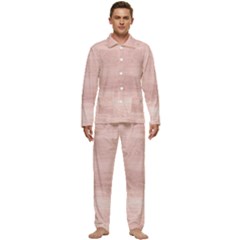 Pink Wood  Men s Long Sleeve Velvet Pocket Pajamas Set by ConteMonfrey