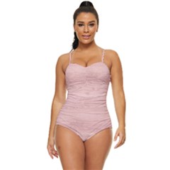 Pink Wood  Retro Full Coverage Swimsuit by ConteMonfrey